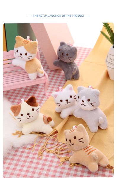 Instagram Cartoon Cat Plush Doll, Kitten Doll, sac à dos, pendentif, poupée de jouet pour animaux de compagnie, machine poupée en gros