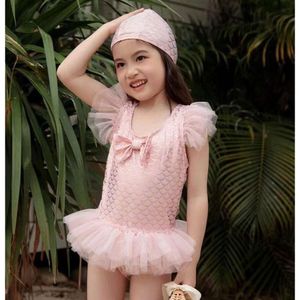 Instagram Children's Swimsuit, schattige cartoon één stuk ballet, prinses rokstijl badpak, baby en kinderzwempak