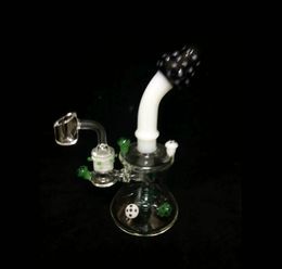 Instagram Hitman Glass Bubbler Banger Hanger Met 4mm Dikke Quartz Banger Paddestoel Trip Olier Rig DAB RIGHT Glas Bong Dikke Glas Hoge Kwaliteit