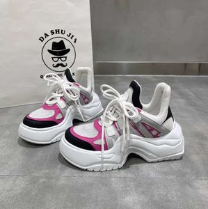Instagram caliente versátil suela gruesa zapatos de papá de las mujeres 2024 novedad de verano transpirable Panda Matsuke ocio deportes zapatos cómodos