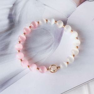 Instagram Koreaanse stijl witte opaal kristal mode dames single lus armband sieraden