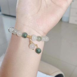 Version coréenne Instagram Fengtian Mountain Emerald Crystal Loop Loop Bracelet de 8 mm 6 mm 6 mm