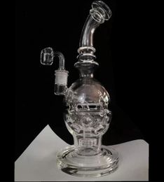 instagram nouvel an cadeau amis Fab oeuf Bangs en verre Crâne Bong Fabergé Oeuf pipe à eau verre dab deux fonctions bol sec plate-forme pétrolière 14,4 mm Joint