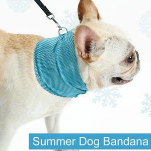 Bandana à refroidissement instantané pour animaux de compagnie, écharpe pour chien, colliers rafraîchissants pour animaux de compagnie, prévention des coups de soleil d'été, serviette enroulée pour le cou des chiens