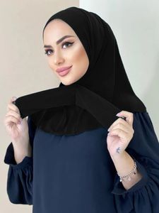 Instant Hijab Cap Drukknoop Moslim Mode Sluier Nieuwste Tulband voor Vrouwen Underscarf Caps Katoen Jersey Undercaps Hals Cover 240227