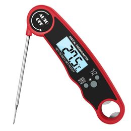 Instant Read Meat Thermometer Best Waterproof Ultra Fast Digital Food Water Milk Thermometer for Outdoor Cooking BBQ and Kitchen