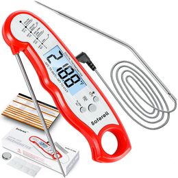 Direct gelezen vleeshermometer met sonde voor het koken van snel precieze waterdichte digitale voedingsmiddelen thermometer BBQ en keukenbakken 240415