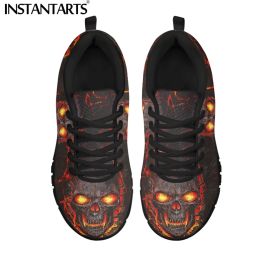Chaussures instantarts pour femmes Lava Skull 3d Imprimé automne chaussure de chaussures de chaussures femelles de baskets décontractées zapatillas chaussure femme