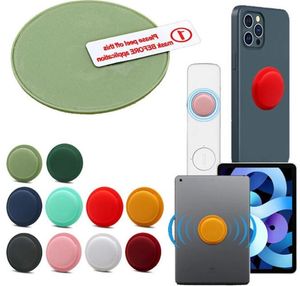 Easy Carry Self-Sticker Silicone AirTags Case Portable Tracker Holder Anti-Scratch Light Skin Soft Rubber Antichoc Protective Cover for AirTag stick on