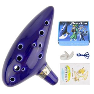 Instrument 12 trou Ocarina Ceramic Alto C Legend of Ocarina Flute Music Instrument Gift Instrument