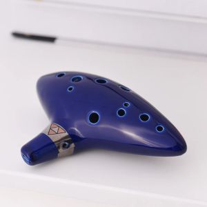 Instrument 12 Hole Ocarina Ceramic Alto C Vessel Flute Wind Muziekinstrument met nek Nek Neck Cord and Music Score