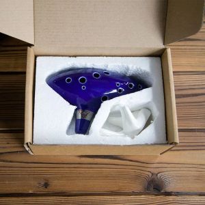 Instrument 1set 12 trou Purple Ocarina Ceramic Alto C Legend of Ocarina Flute Musical Instrument accessoires de réparation