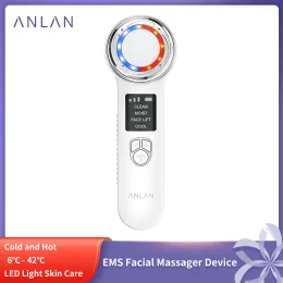 Instrumento anlan masajeador facial para masajeador de cara terapia de luz led de cuidado de la piel ultrasonic EMS Dispositivo de adelgazamiento de la cara Spa Beauty Hine