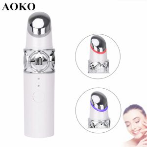 Instrument Aoko Portable Electric Eye Lip Beauty Apparatus Anti Wrinkle Eye Massager Anti Aging Lip Care LED Photon Therapy Device USB