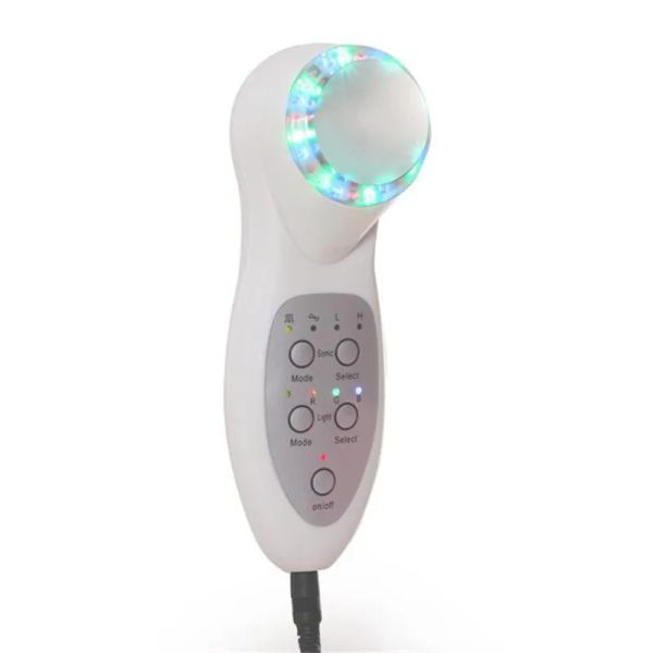 Instrument LED Couleur Photon Ultrasonic Skin Cleaner Beauty Instrument Facial Tend Tend Daily Care Face Remover Remover Pore Nettoying Dispositif
