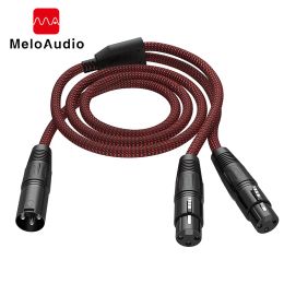 Instrument Meloaudio 50/150cm 3pin mannelijk tot dubbele XLR vrouw