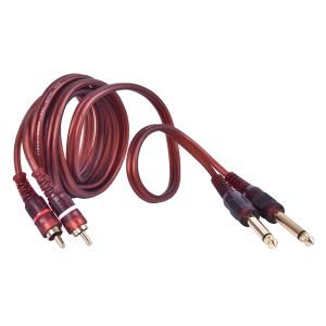 Instrument Nouvel Arrivée 1pc Câble 1,5 m, double RCA mâle à double 6,35 mm 1/4 pouce Câble audio de mélangeur mâle