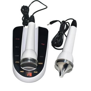 Instrument New Ultrasonic Facial Massageur Masseur haute fréquence Le levage du visage se resserre la machine à peau de l'appareil de beauté du visage et des yeux avec 2 sonde