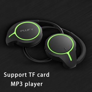 Instrument Plufy Wireless Bluetooth 5.0 Sport Headphones MP3 Player Neckand Headset Headset Support TF Carte avec radio