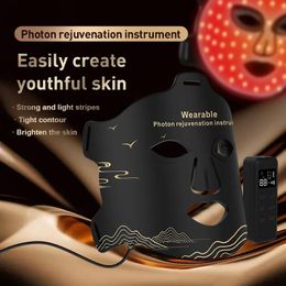 Instrument Silicone led photothérapie beauté masque facial 4 couleurs spa soins de la peau led masque luminothérapie pour un usage domestique