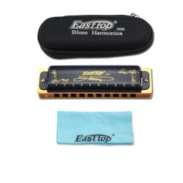 Instruments harmonica diatonique avancé blues 10 trous pour débutants enfants adultes Easttopt008K t008 cadeau de noël