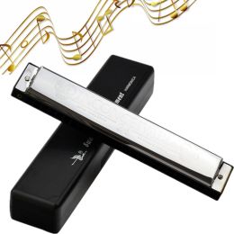 Instrumenten 24 Gaten Key C Tone Tremolo Mondharmonica RVS Harp Mondharmonica Muzikale Houtblazers Ideaal voor muziekliefhebbers