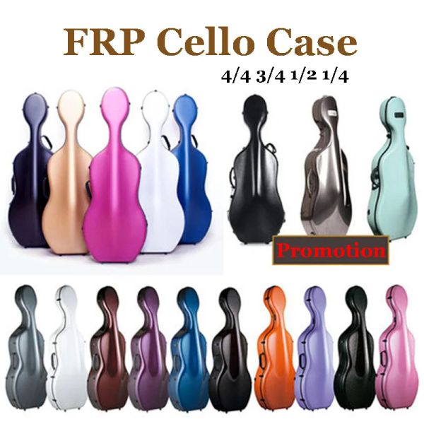 Instruments 4/4 3/4 1/2 1/4 Fibre en verre en plastique renforcé Case de cellule de violon