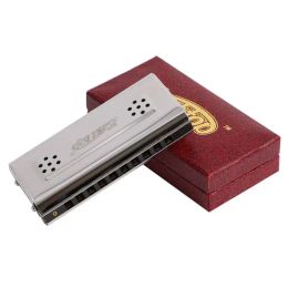 Instruments Easttop Harmonica 10 trous Blues Harp des deux côtés Clé de C G Cuivre Reed Acier inoxydable Plaque de couverture Instruments d'orgue à bouche