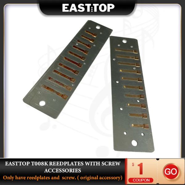 Instrumentos EASTTOP T008KR Reedplates con tornillo Accesorios para armónica