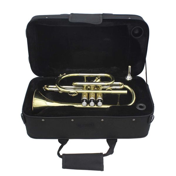 Instruments Lade professionnelle BB Cornet Flat Cornet Instrument Gol