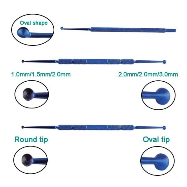 Instrumentos Curette oftálmico Curette Micro Ophtalmic Instrumento Aleación de titanio