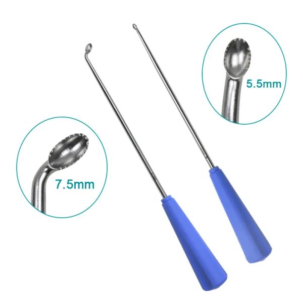 Instruments UBE Curette osseuse poignée en Silicone cuillère à os Instrument de chirurgie orthopédique acier inoxydable