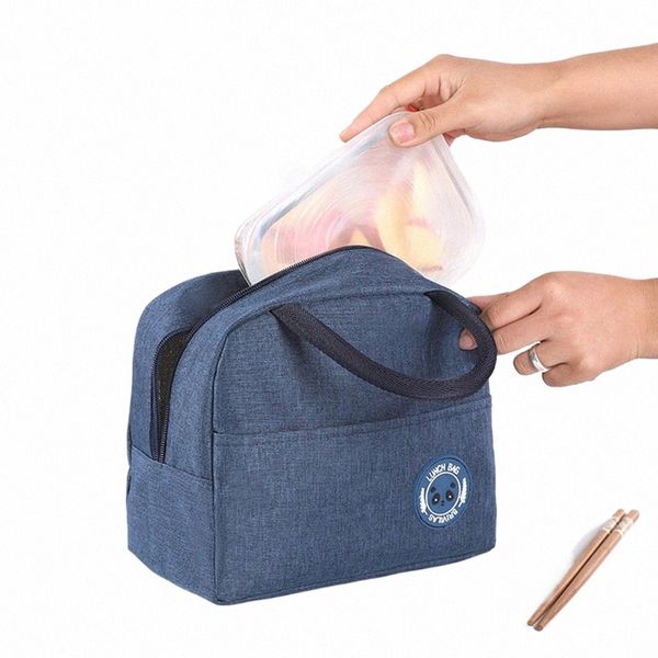 Bolsa de almuerzo aislada Mujeres para niños Bolsa más fría Bagma termal Pack Pack Ice Pack Tote Canvas Ctainer Food Picnic Bags Bento Pouch L4M6#