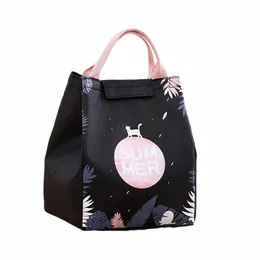 Sac de boîte à lunch isolé Portable épaissi papier d'aluminium Bento Box sac Oxford tissu matériel Style japonais M5ay #