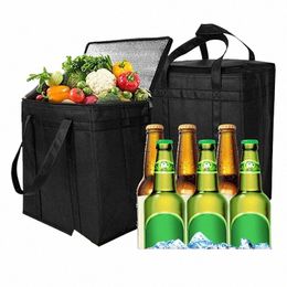 Bolsas térmicas aisladas para el refrigerador, bolsas plegables para el almuerzo, bolsas plegables para picnic al aire libre, paquete de hielo, bolsas térmicas de papel de aluminio para alimentos, venta al por mayor 74l5 #
