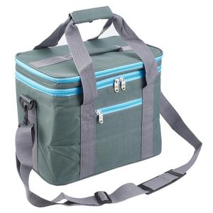 Geïsoleerde Thermische Koeler Picknicktas Grote Opvouwbare Tote Lunchbox Frisdrank Opslag Met Servies Pocket Waterproof224S