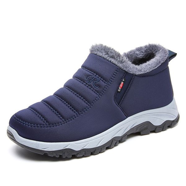 Isolation Unisexe Sneakers d'hiver Men de peluche Men les femmes gardent des chaussures de randonnée chaleureuses confortables Chaussures de créateurs de gym marche