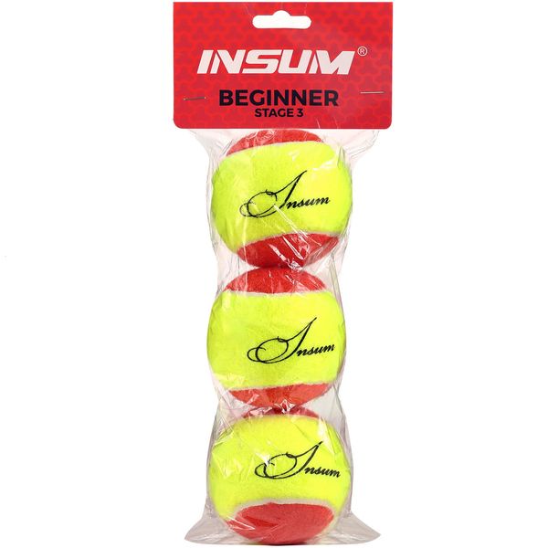 INSUM Balles de tennis pour enfants 25 % 50 % 75 % Balle de tennis à faible compression à vitesse plus lente pour les jeunes débutants Balles d'entraînement pour enfants 240227
