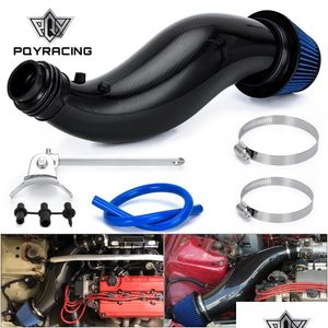 Tubo de admisión Pqy Carbon Fiber Air para Honda Civic 9200 Ek Eg con filtro Pqyait11Cf Drop Delivery 2022 Mobiles Motocicleta Motocicletas Dh26D