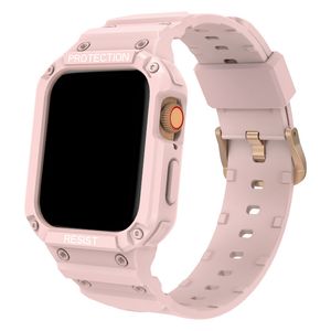 Boîtier et bracelet intégrés pour Apple Watch Series 8 7 6 5 4 3 SE Bracelet blindé antichoc iWatch Band 49 mm 41 mm 45 mm 44 mm 42 mm 38 mm 40 mm Bracelet de montre Accessoires intelligents