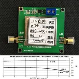 Circuits intégrés 0M - 6GHz 20dB Amplificateur RF à large bande LNA 1-6G 20DB Gain HF VHF / UHF FM Ham Radio Amplificateurs Nmduq