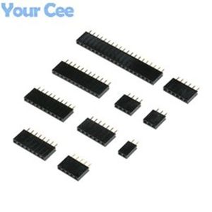 Circuits intégrés 1000 pièces 1*10p 12p 20p 2p 3p 4p 5p 6p 7p 8p série simple rangée broche femelle tête prise 2.54mm pas kit