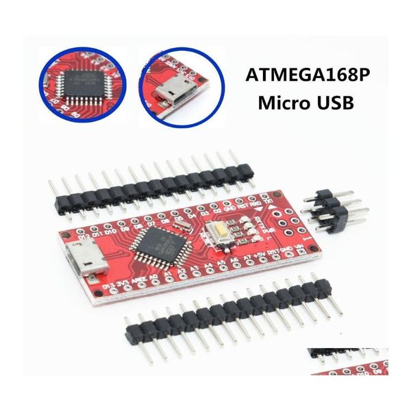 Circuitos integrados 100 Uds Micro Usb Nano con el controlador de arranque Atmega168P 3,0 Compatible con controlador V3.0 Ch340 16Mhz para Ardui Dhuvc