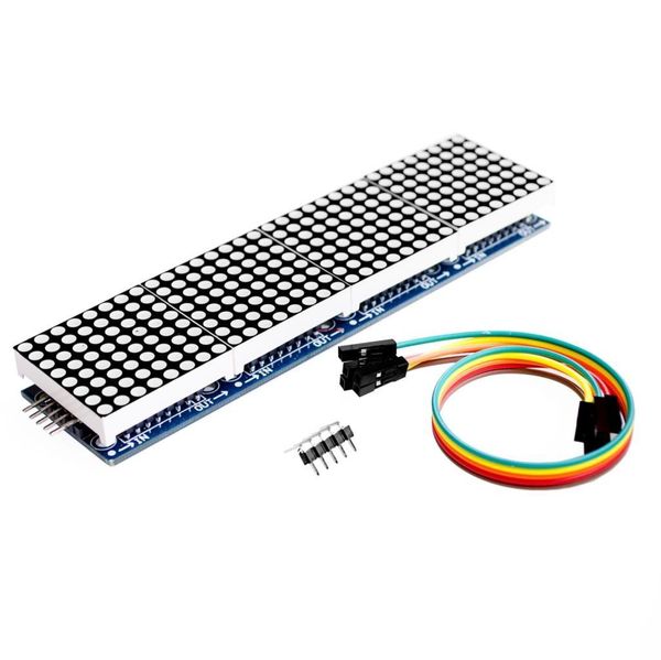 Circuitos integrados 5 unids / lote MAX7219 Módulo de matriz de puntos para microcontrolador 4 en una pantalla con línea 5P