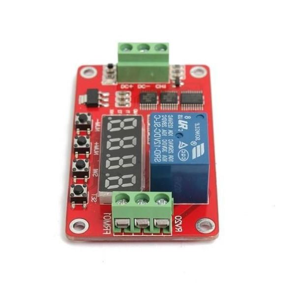 Circuitos integrados de alta calidad más nuevo 12V DC multifunción relé de autobloqueo PLC ciclo temporizador módulo retardo interruptor de tiempo Qqgfu