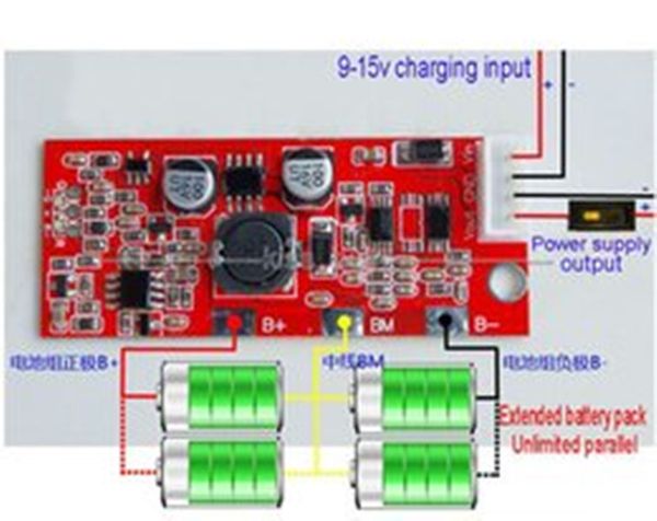 Circuits intégrés Carte de protection de charge d'équilibre intelligente 2S Packs 18650 lithium Satellite Systèmes de production d'énergie de charge de panneaux solaires