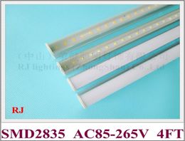 Tube LED compact intégré lampe T5 tube fluorescent LED 1200mm 4FT 20W AC85V265V entrée aluminium SMD28354135374