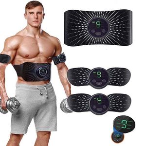 Integrierter Fitness-Equip-Abs-Toner EMS-Bauchmuskelstimulator Drahtloser tragbarer Schlankheitsgürtel Taille Arm Bein Gewichtsverlustausrüstung Unisex 230617