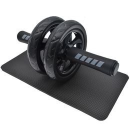 Équipement de fitness intégré Appareil de fitness à rouleaux abdominaux de grande qualité 15 cm muet antidérapant double roue abdominale exercice Ab Work Out Gym Muscle 230615