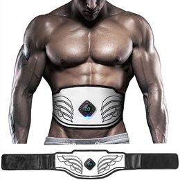 Equipo de fitness integrado Estimulador muscular EMS Cinturón de entrenamiento abdominal Recortador de cintura Masajeador Cinturones de entrenamiento de tonificación 12 modos 20 niveles USB Unisex 230617